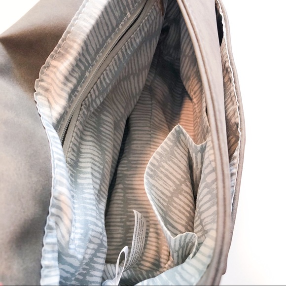 Large Gray Zipper Flap Crossbody - Picture 8 of 10